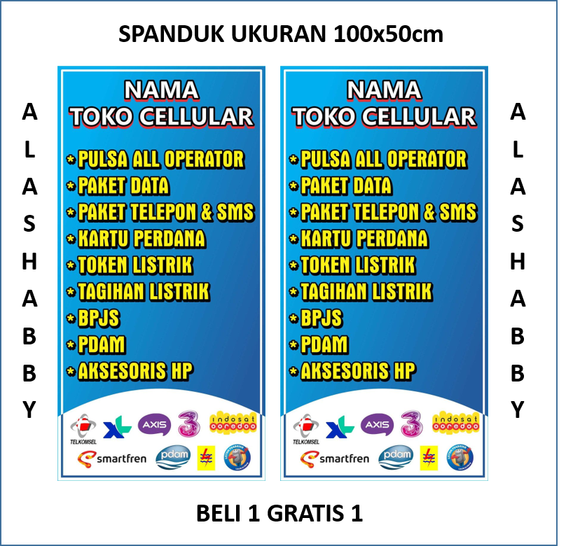 Detail Spanduk Toko Pulsa Nomer 8