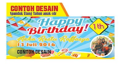 Detail Spanduk Ulang Tahun Anak Cdr Nomer 15