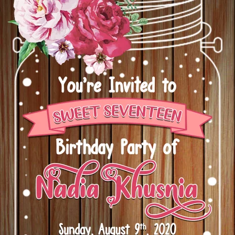 Detail Spanduk Ulang Tahun Sweet Seventeen Nomer 44