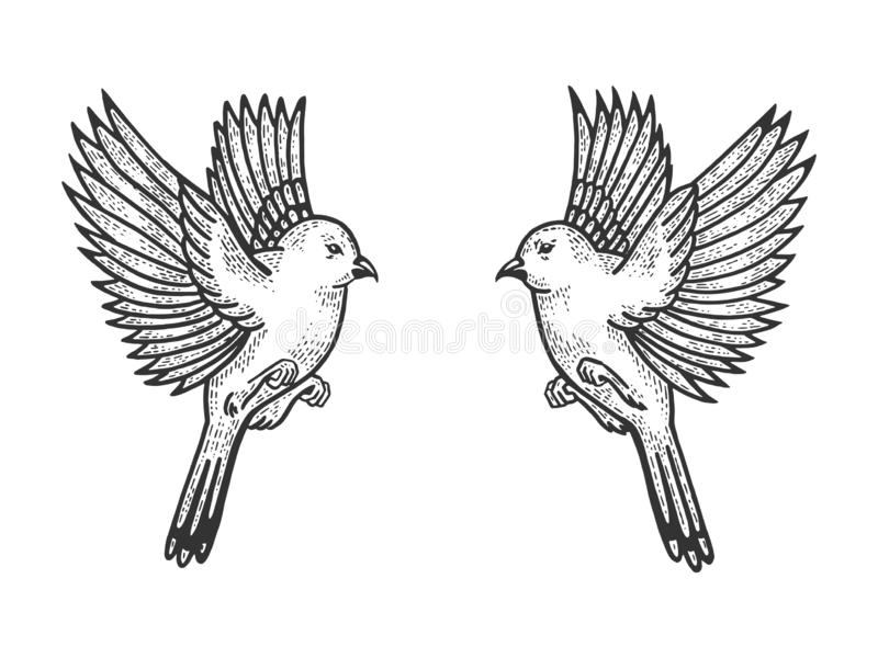 Detail Sparrow Clipart Black And White Nomer 23