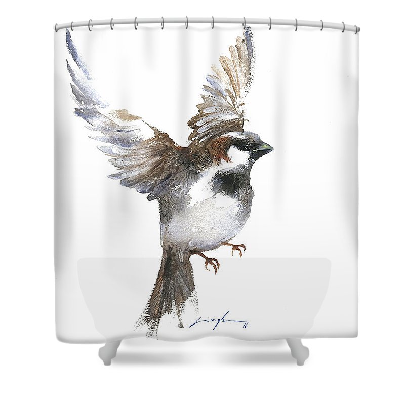 Detail Sparrow Shower Curtain Nomer 24