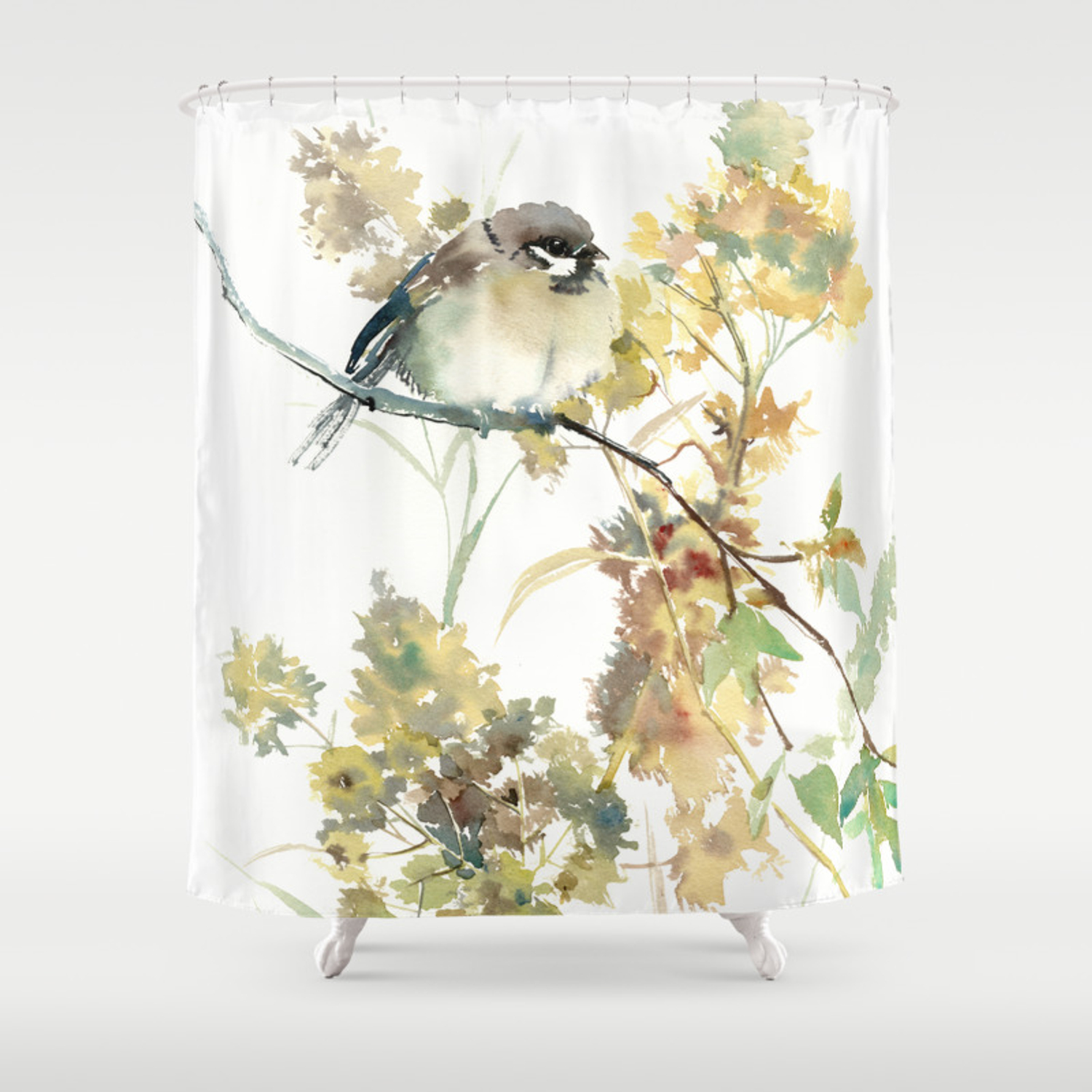 Detail Sparrow Shower Curtain Nomer 55