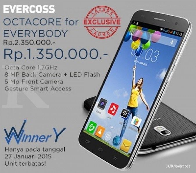 Detail Spek Evercoss Winner Y Smart Nomer 50
