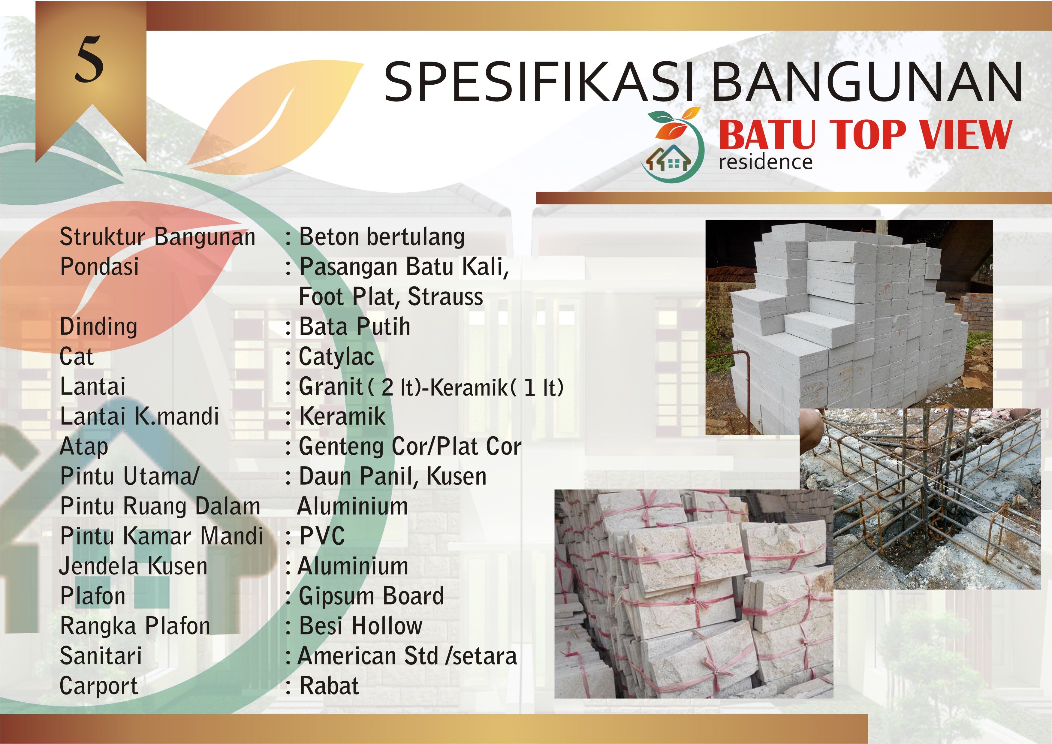 Detail Spesifikasi Bangunan Rumah Nomer 11