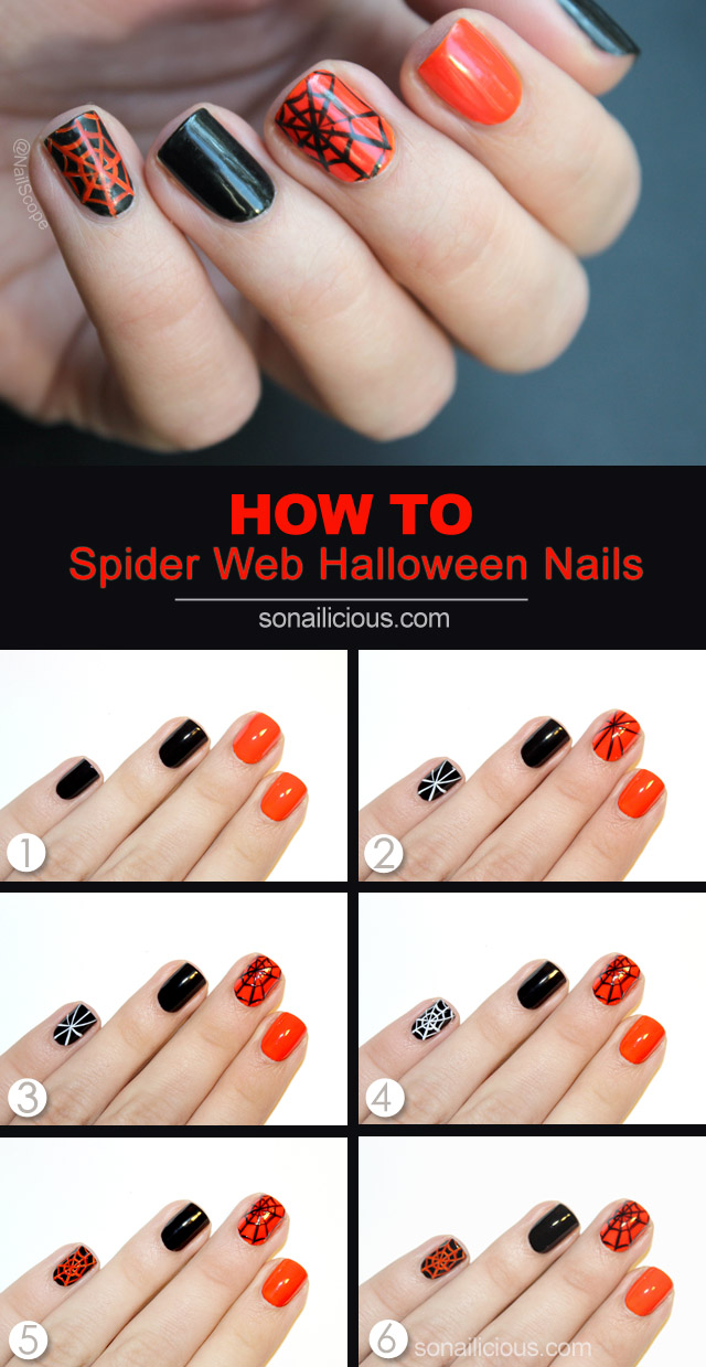 Detail Spider Web Design Nails Nomer 34