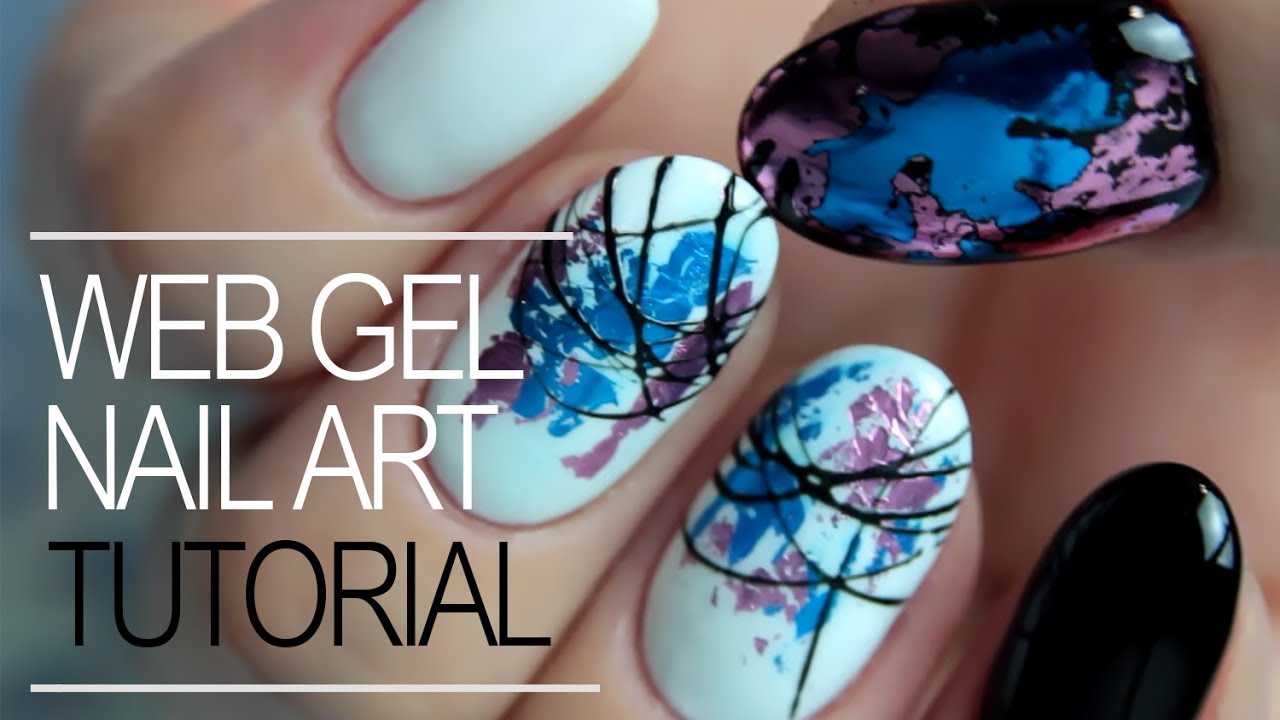Detail Spider Web Design Nails Nomer 45