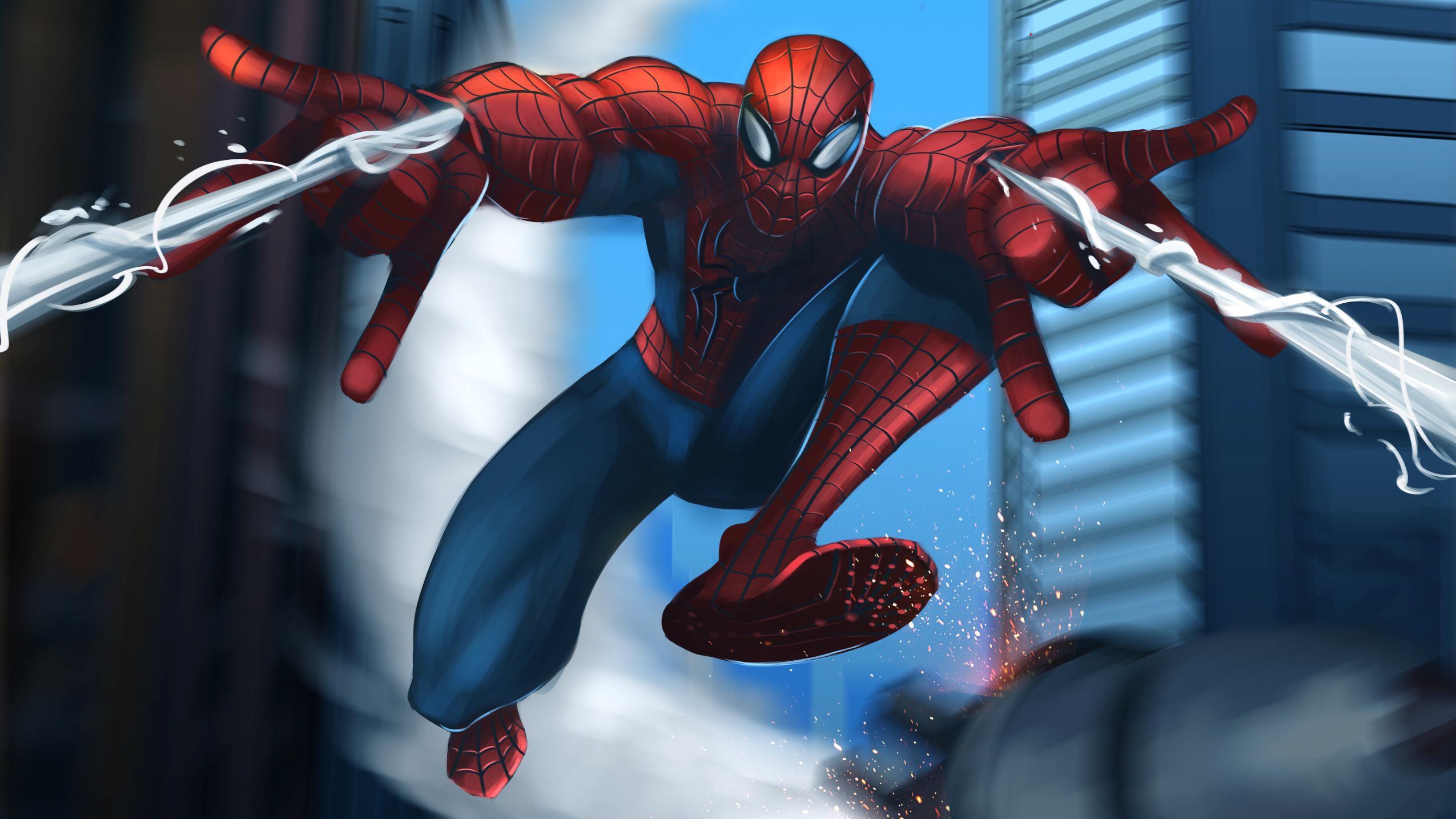Detail Spiderman Shooting Web Cartoon Nomer 22