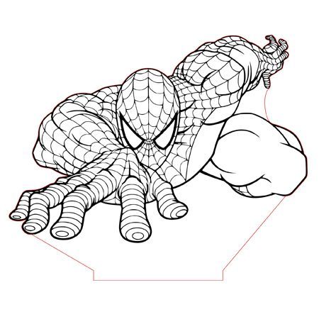 Detail Spiderman Vector Black And White Nomer 12