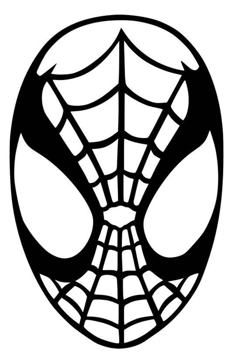 Detail Spiderman Vector Black And White Nomer 13