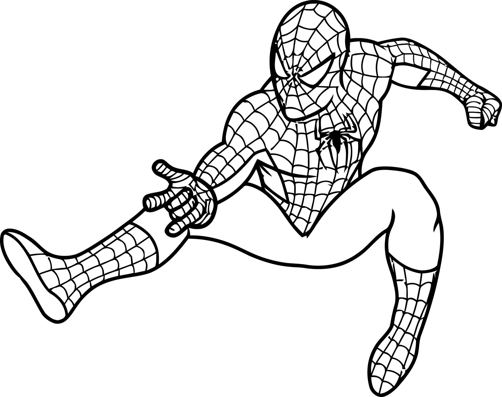 Detail Spiderman Vector Black And White Nomer 14