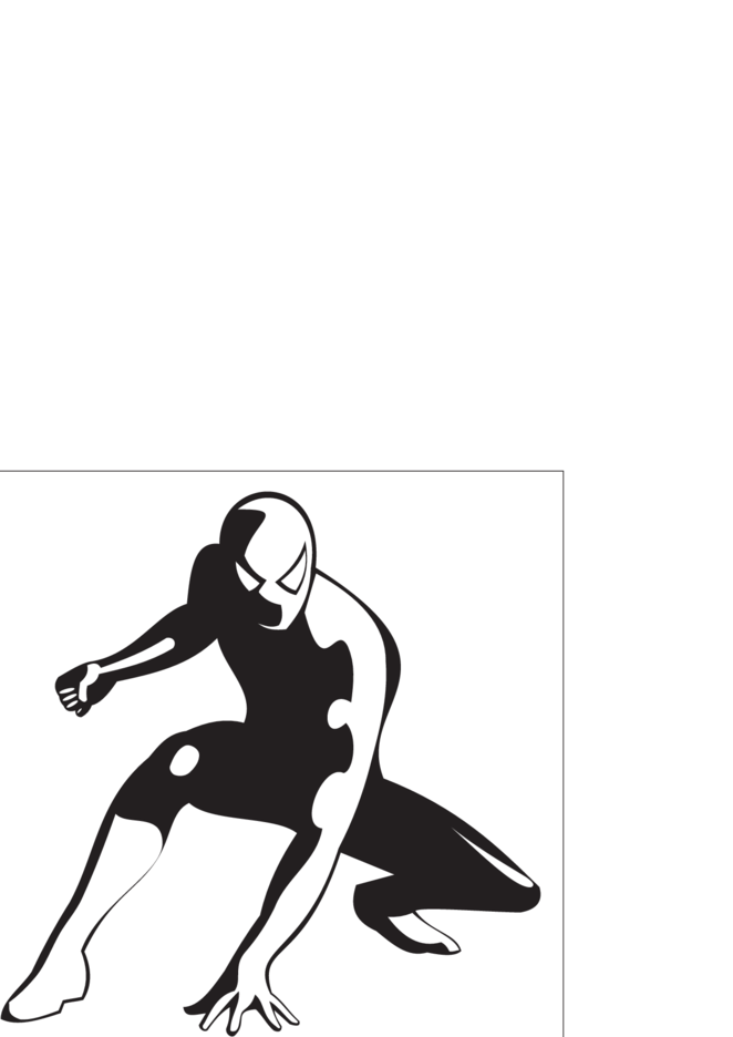 Detail Spiderman Vector Black And White Nomer 27