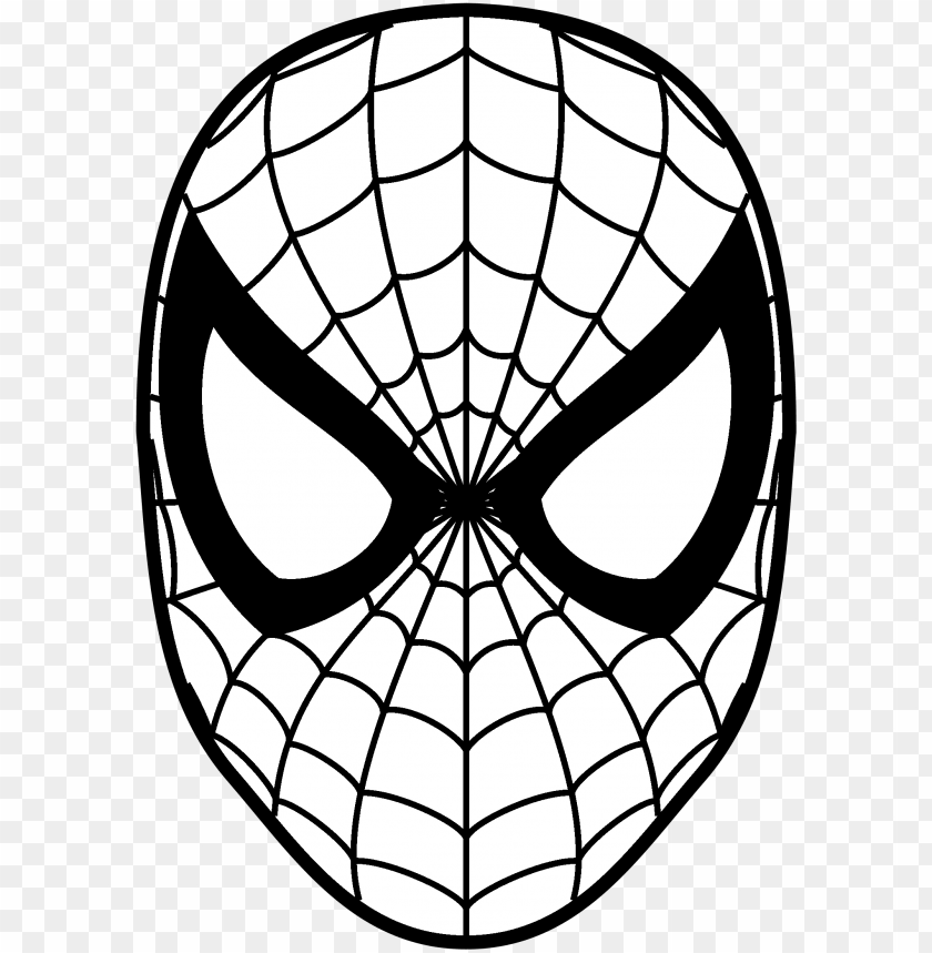 Detail Spiderman Vector Black And White Nomer 6