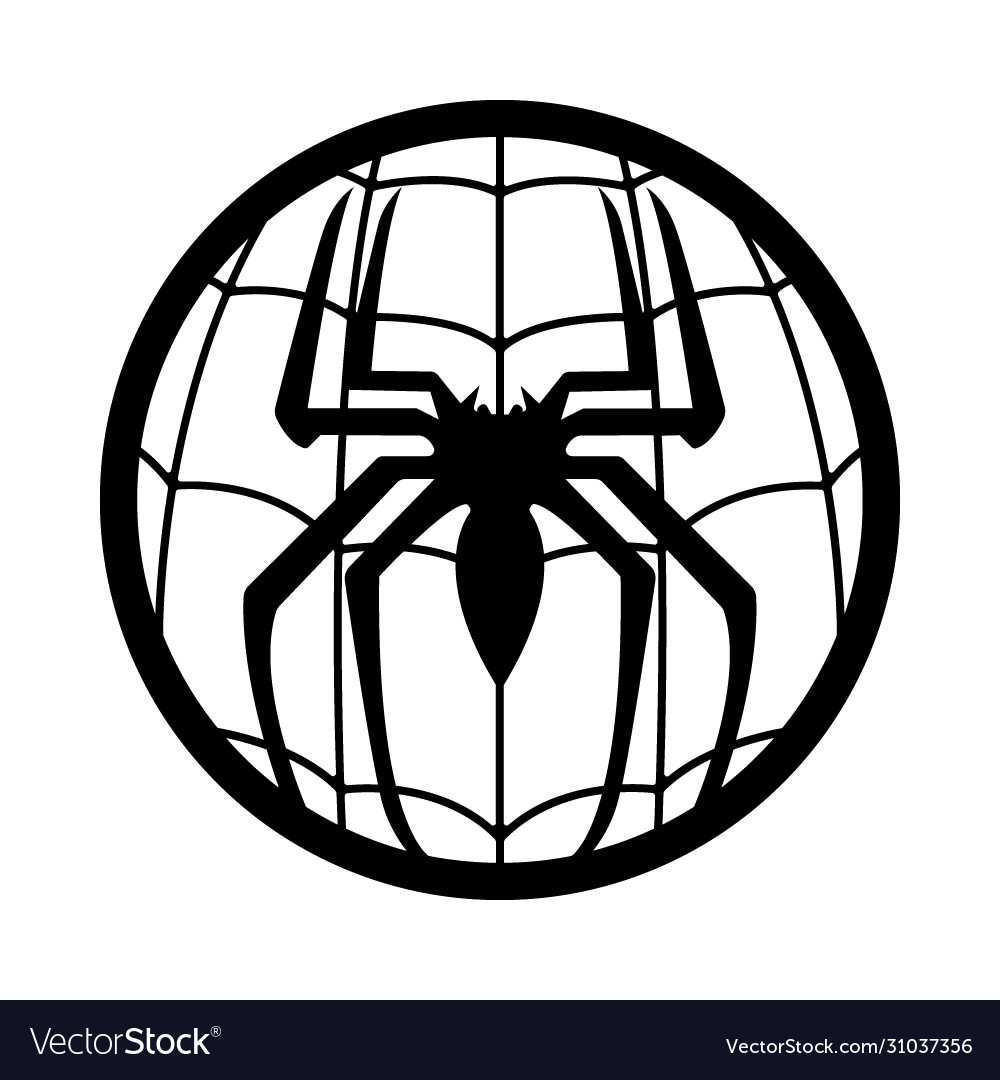 Detail Spiderman Vector Black And White Nomer 8