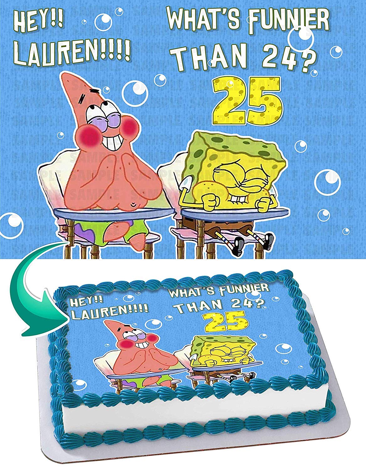 Spongebob 24 Meme Cake - KibrisPDR