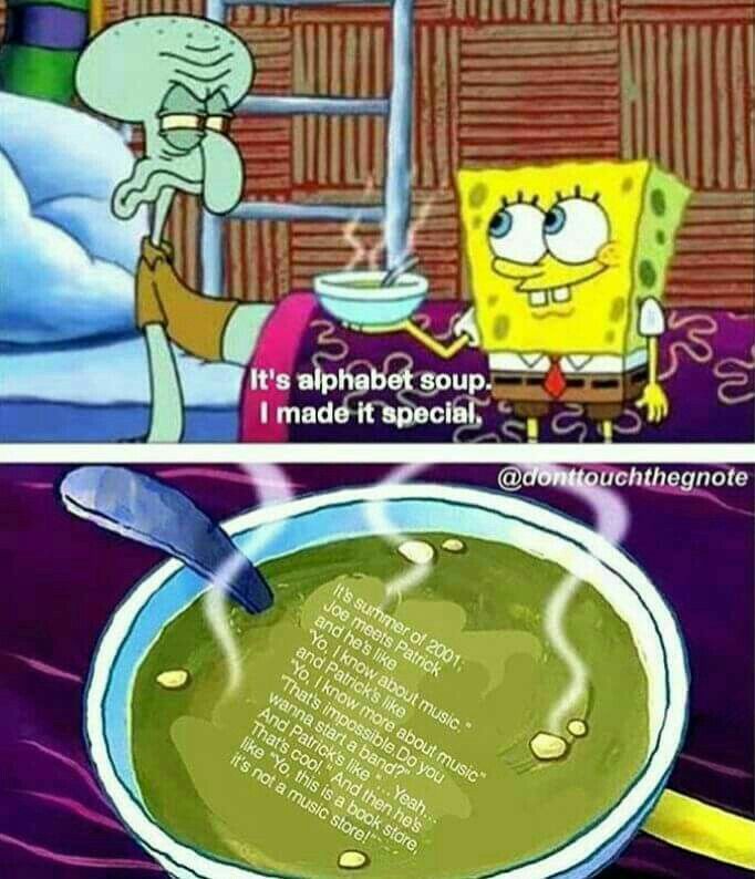 Detail Spongebob Alphabet Soup Meme Nomer 5