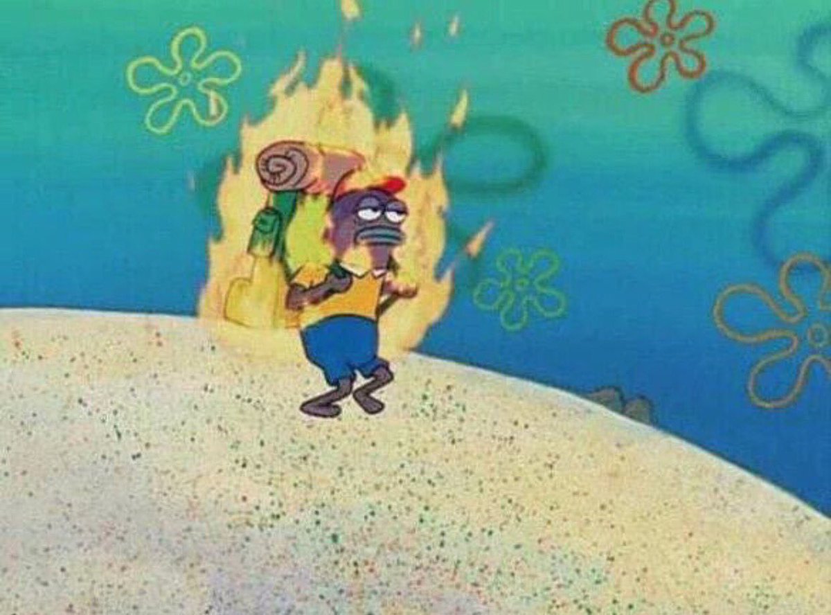 Detail Spongebob Backpack On Fire Nomer 3