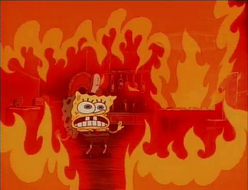 Detail Spongebob Backpack On Fire Nomer 26