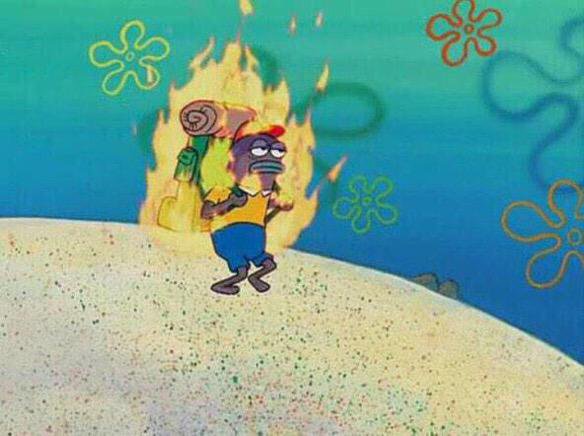 Detail Spongebob Backpack On Fire Nomer 4