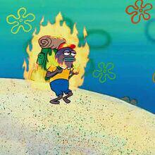 Detail Spongebob Backpack On Fire Nomer 5