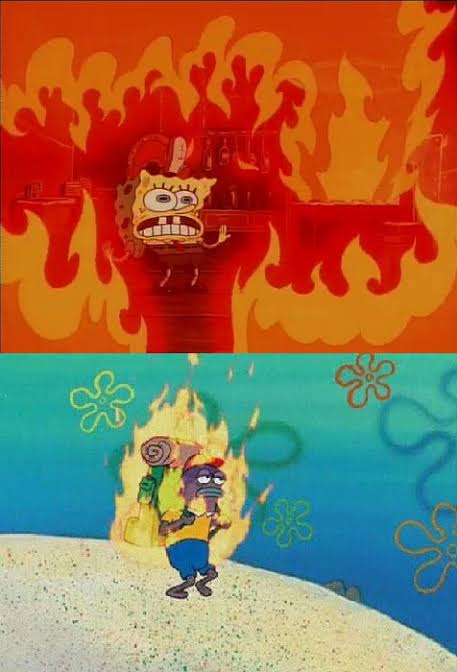 Detail Spongebob Backpack On Fire Nomer 7