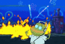 Detail Spongebob Backpack On Fire Nomer 10