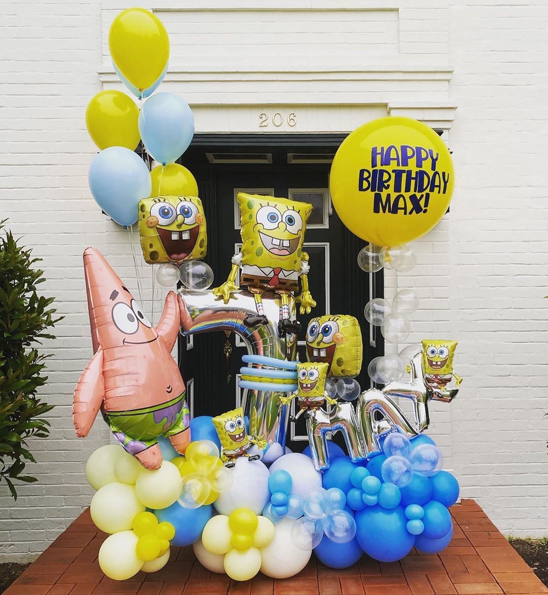 Detail Spongebob Balloon Bouquet Nomer 2