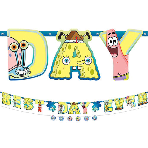 Spongebob Birthday Banner - KibrisPDR