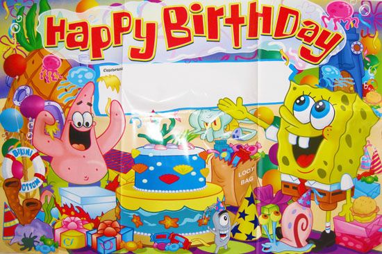 Detail Spongebob Birthday Banner Nomer 11