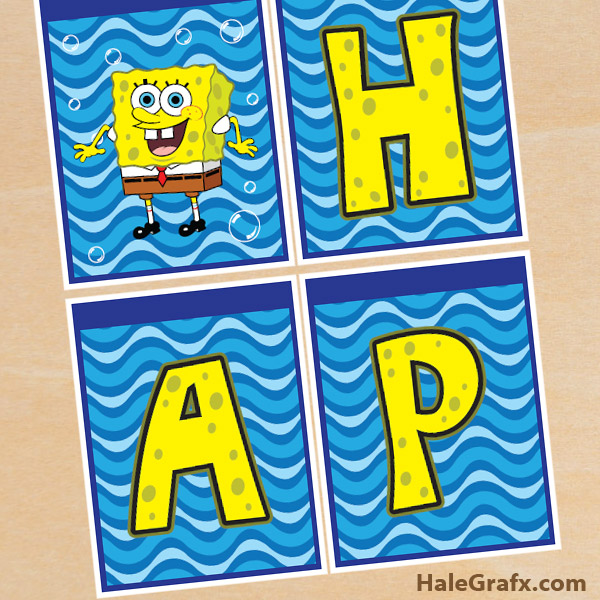 Detail Spongebob Birthday Banner Nomer 12