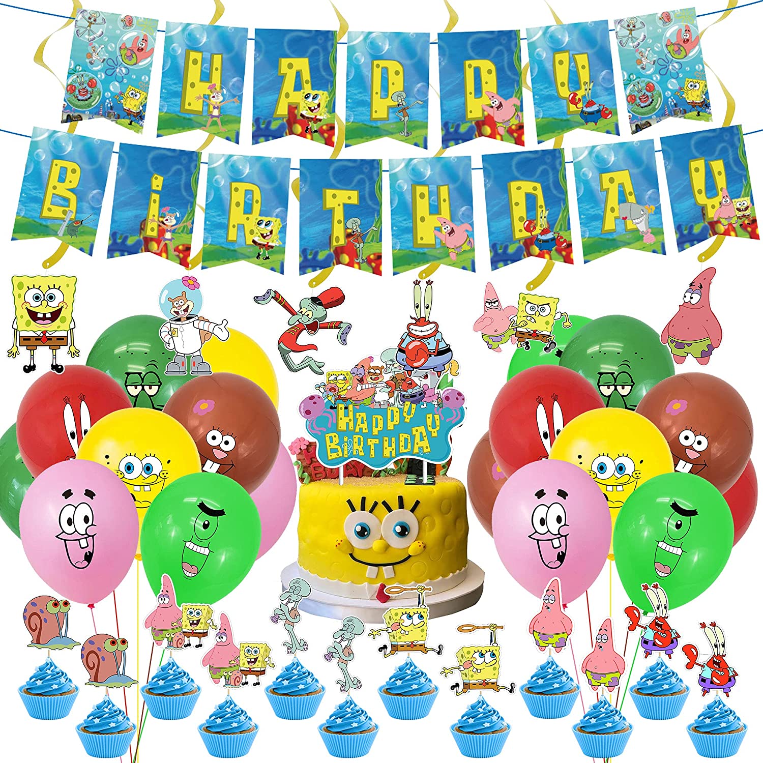 Detail Spongebob Birthday Banner Nomer 13