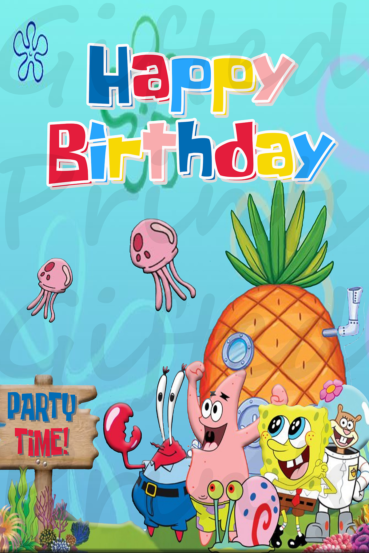 Detail Spongebob Birthday Banner Nomer 15