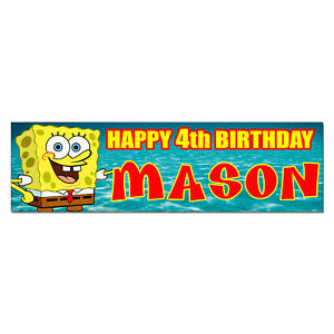 Detail Spongebob Birthday Banner Nomer 24