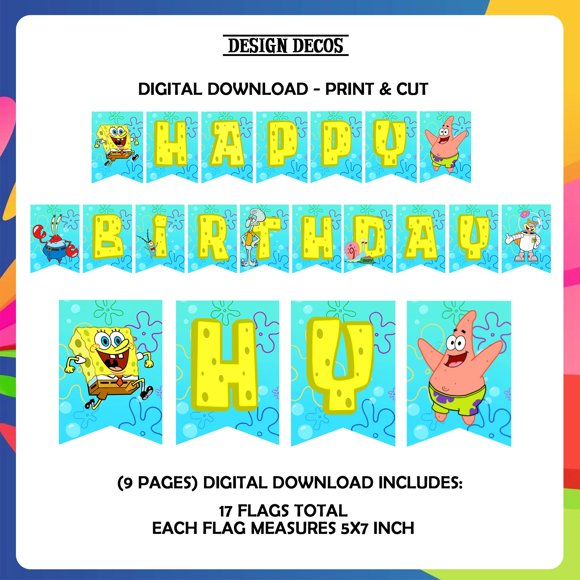 Detail Spongebob Birthday Banner Nomer 4