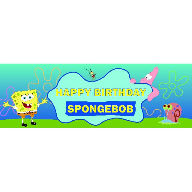 Detail Spongebob Birthday Banner Nomer 36