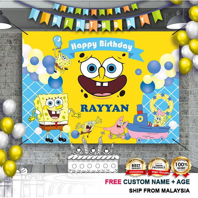 Detail Spongebob Birthday Banner Nomer 38