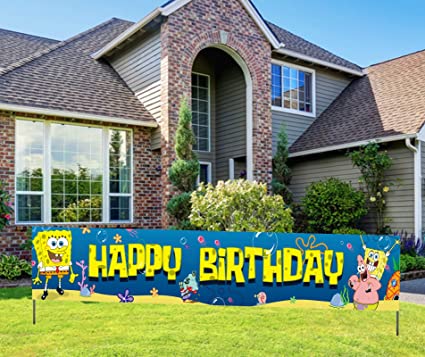 Detail Spongebob Birthday Banner Nomer 42