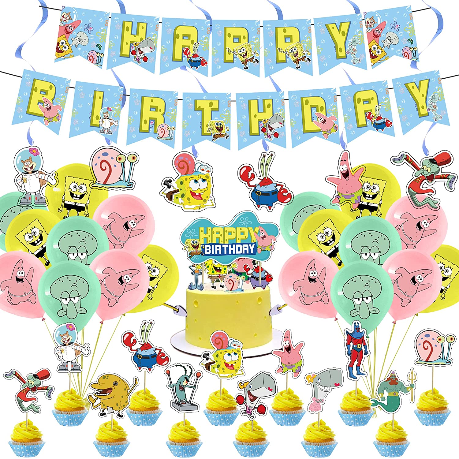 Detail Spongebob Birthday Banner Nomer 51