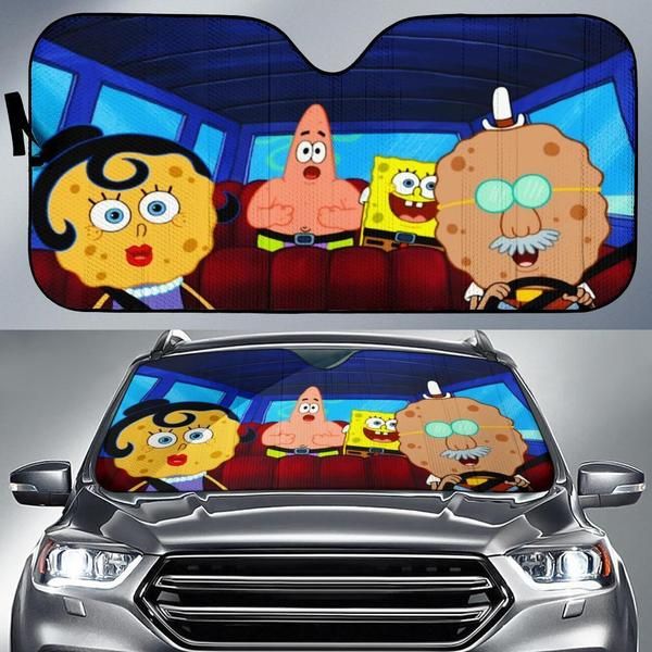 Detail Spongebob Car Sun Shades Nomer 3