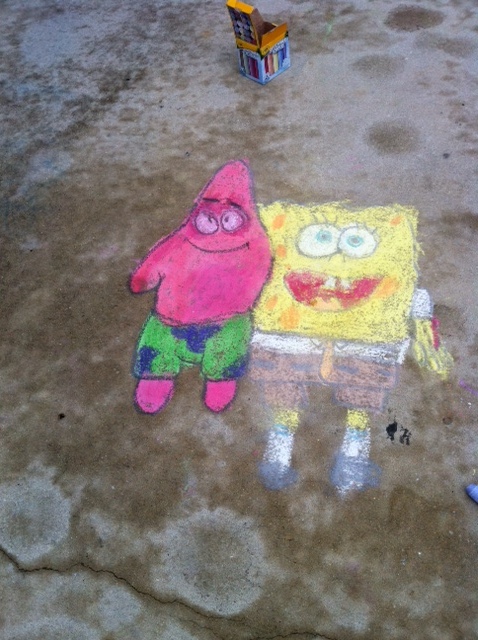 Detail Spongebob Chalk Art Nomer 16