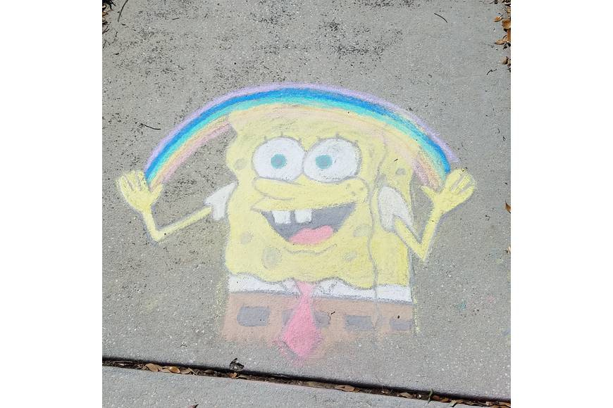 Detail Spongebob Chalk Art Nomer 37