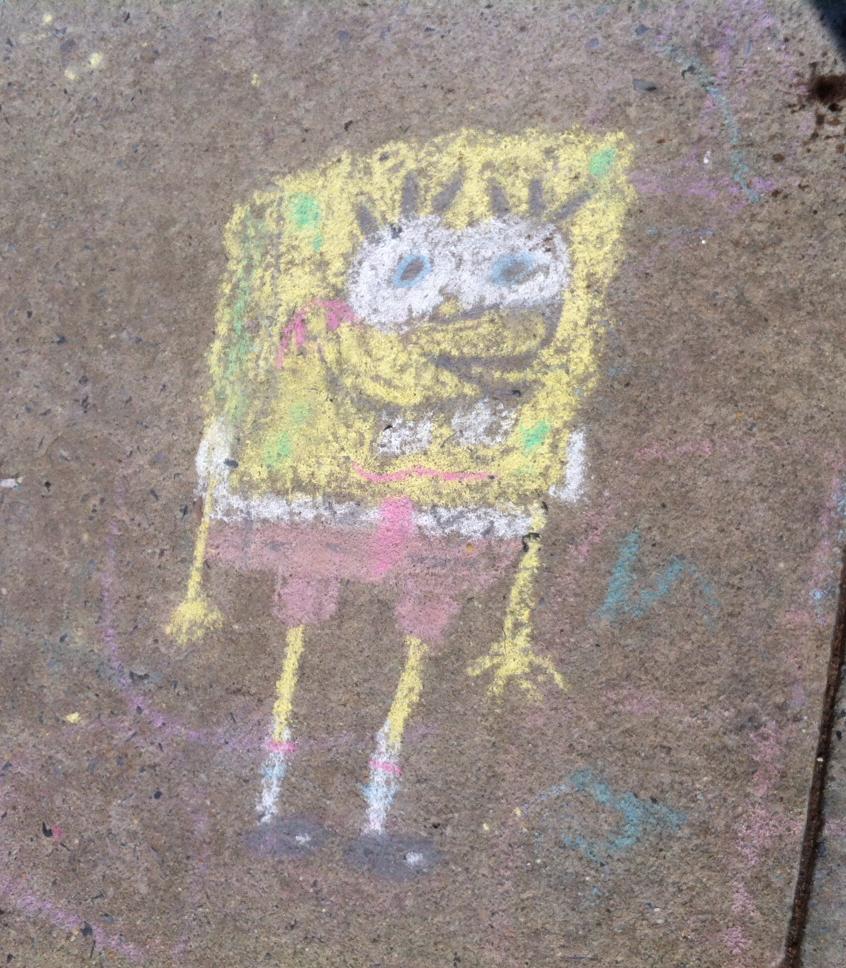 Detail Spongebob Chalk Art Nomer 9