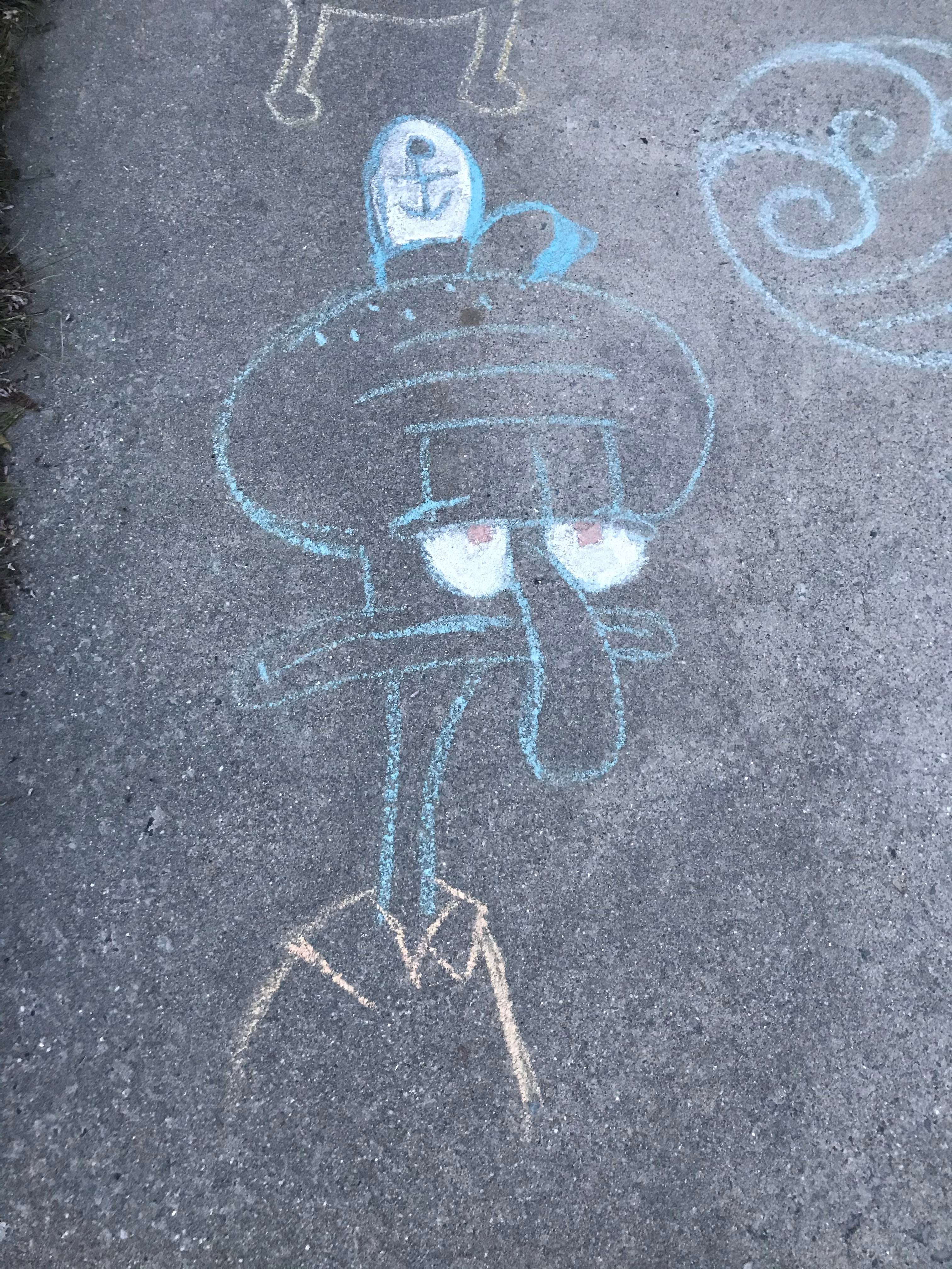 Detail Spongebob Chalk Art Nomer 10