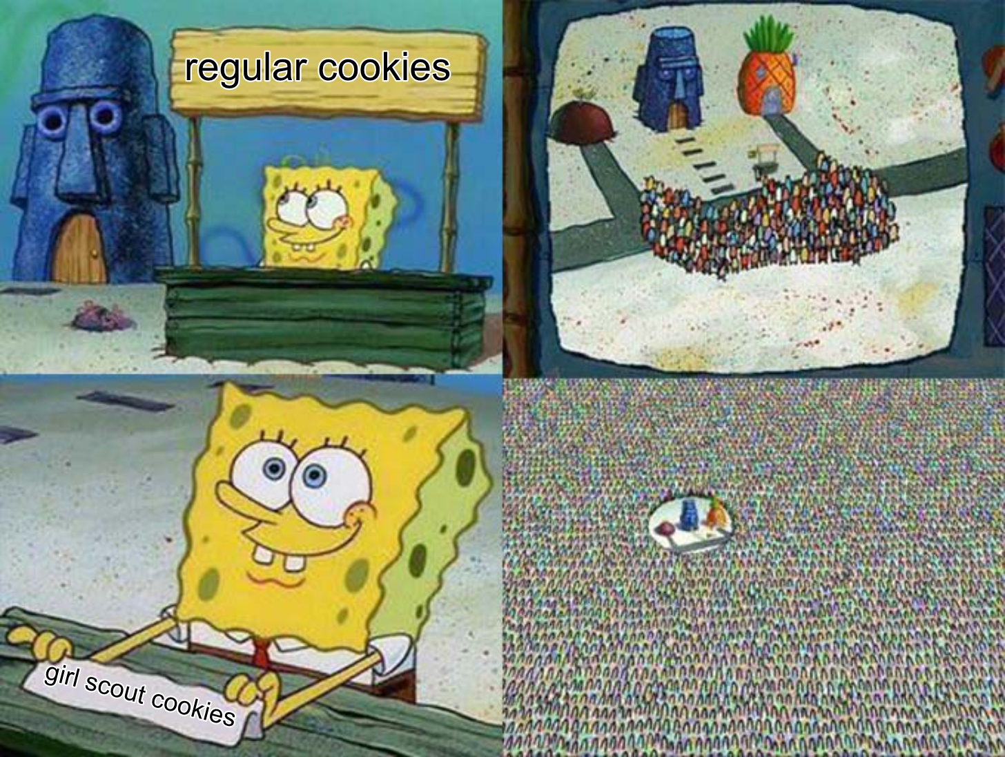 Detail Spongebob Crowd Meme Template Nomer 2