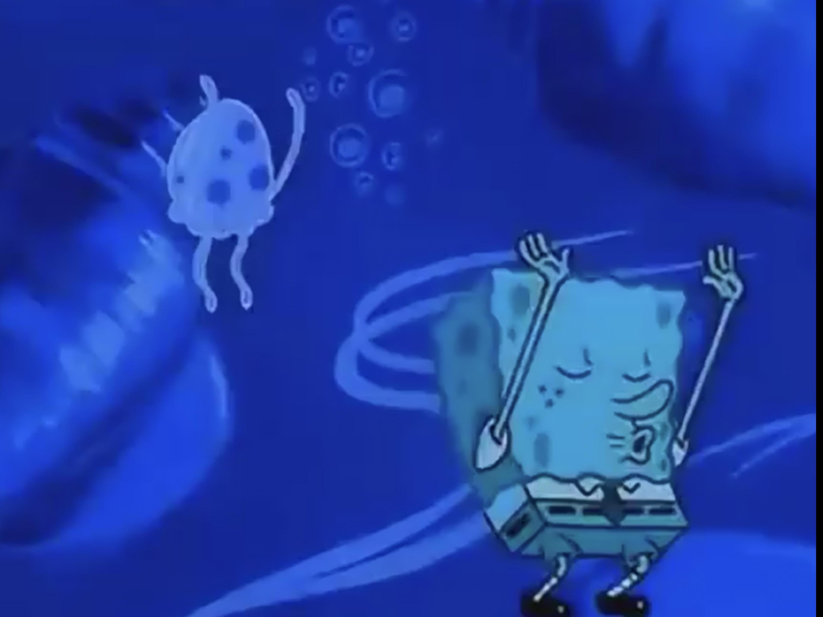 Detail Spongebob Dancing With Jellyfish Nomer 23