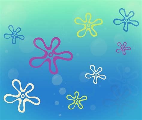 Spongebob Floral Background - KibrisPDR