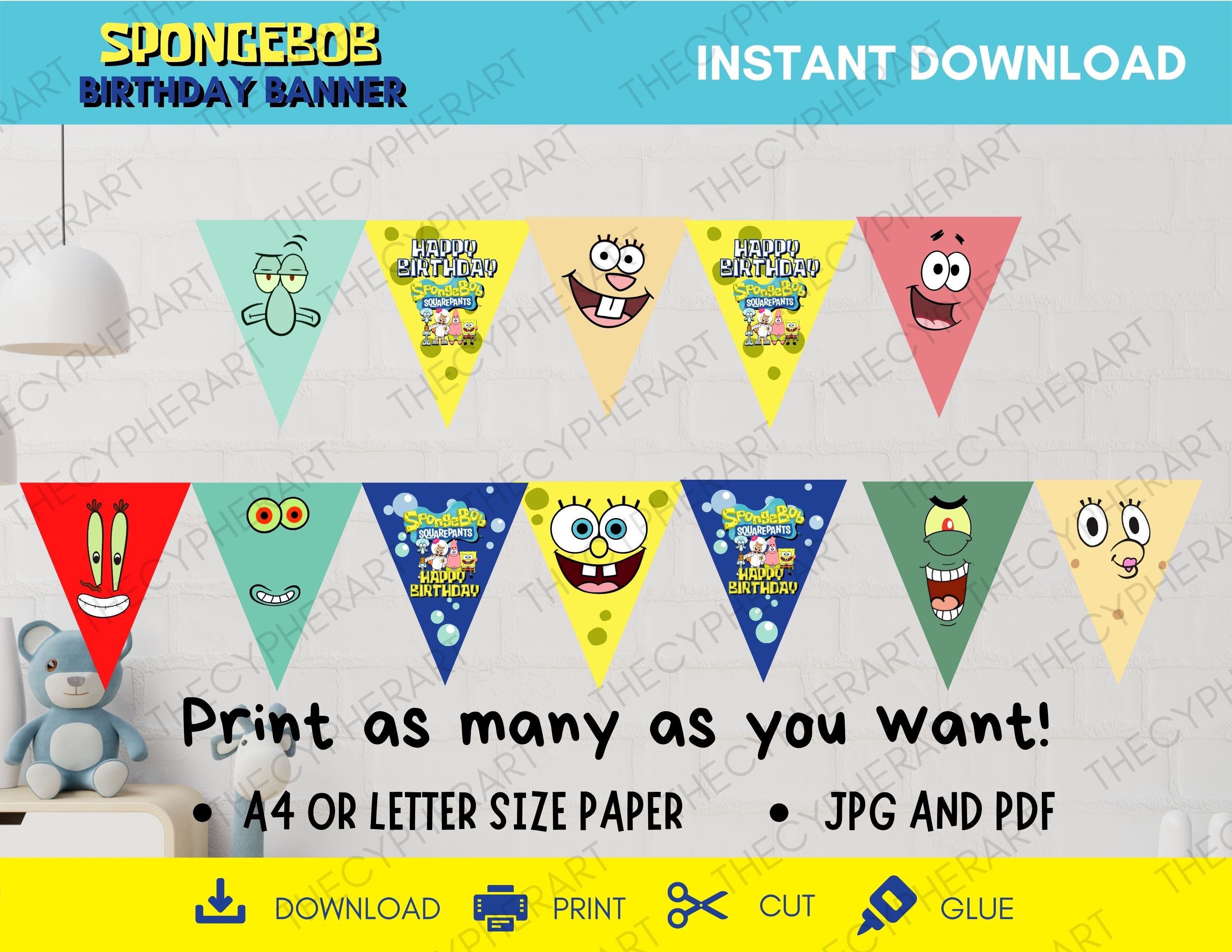 Detail Spongebob Happy Birthday Banner Nomer 32