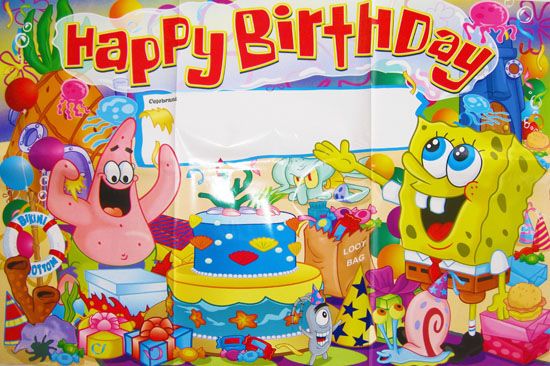 Detail Spongebob Happy Birthday Banner Nomer 4