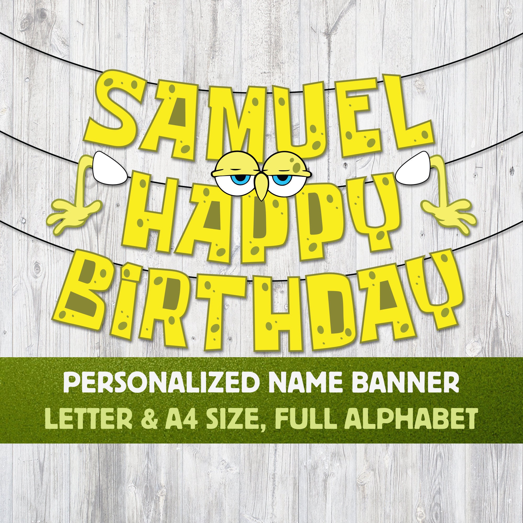 Detail Spongebob Happy Birthday Banner Nomer 36