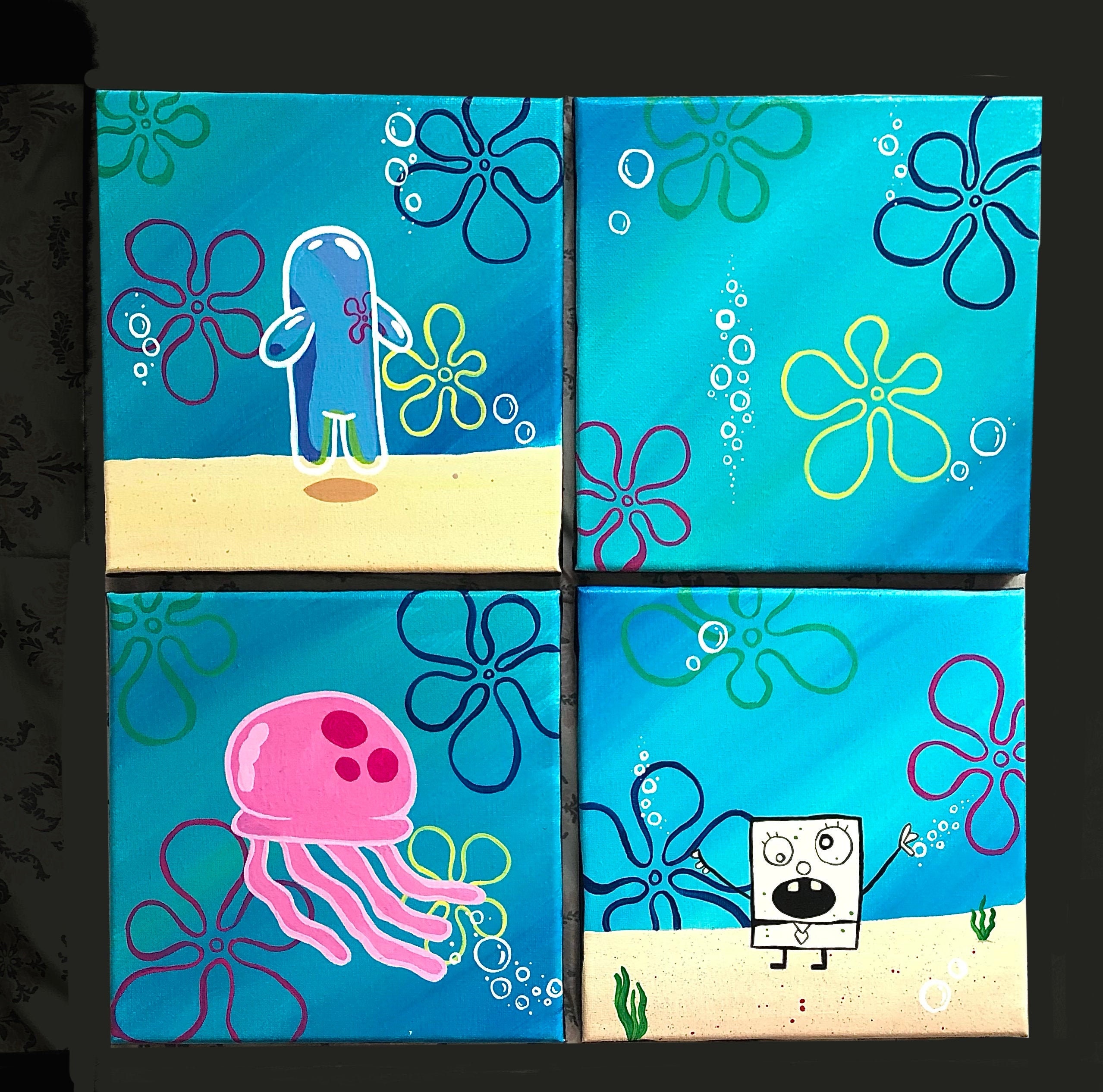 Detail Spongebob Jellyfish Painting Nomer 4