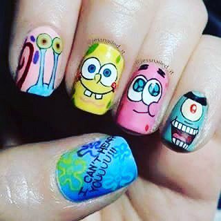 Detail Spongebob Nail Stickers Nomer 17